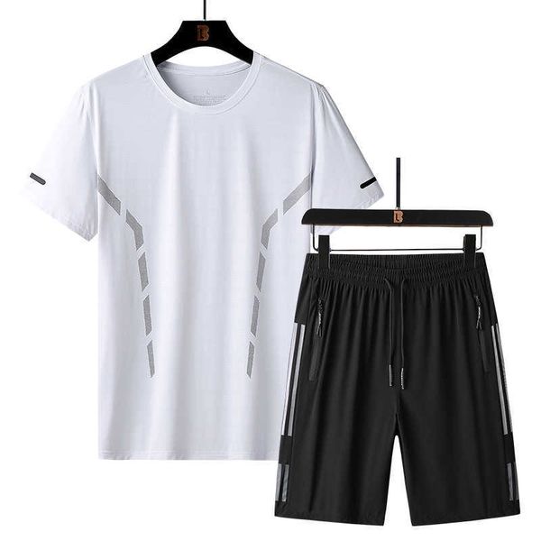 men running suit short sleeve tshirt round neck thin ice casual loose mesh two piece, Gray
men running suit short sleeve tshirt round neck thin ice casual loose mesh two piece, Gray
