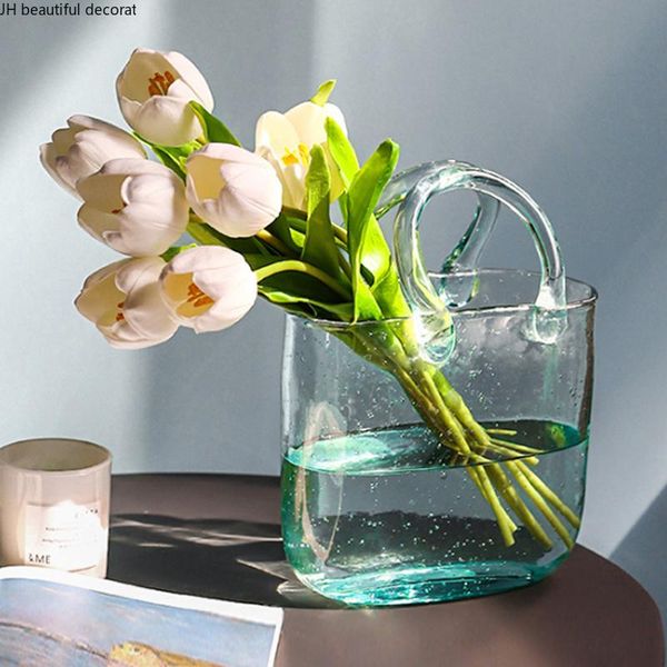 vases glass bag vase household shopping basket simple dried flower arrangement accessories living room hydroponic crafts
vases glass bag vase household shopping basket simple dried flower arrangement accessories living room hydroponic crafts