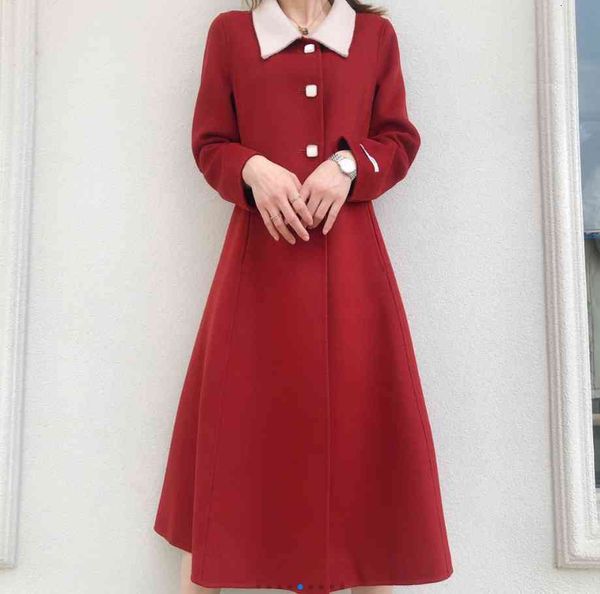 women's wool & blends fall and female winter cashmere overcoat double face ff jacket fine fashion, Black
women's wool & blends fall and female winter cashmere overcoat double face ff jacket fine fashion, Black