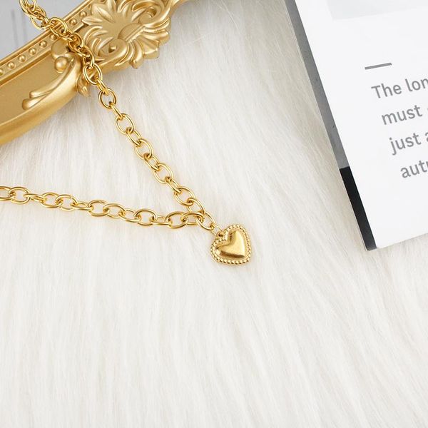 pendant necklaces love heart shaped stainless steel couple hip hop cool necklace jewelry for friends family fashion europe and america, Silver
pendant necklaces love heart shaped stainless steel couple hip hop cool necklace jewelry for friends family fashion europe and america, Silver