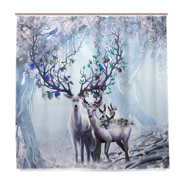 deer flowers shower curtain bathroom decor set with hook waterproof without chemical odor-clear 72 x 72 inches 2030407
deer flowers shower curtain bathroom decor set with hook waterproof without chemical odor-clear 72 x 72 inches 2030407