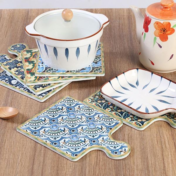 mats & pads morocco style ceramic placemat table mat square long handle insulation pad non-slips heat resistant kitchen dinning tool
mats & pads morocco style ceramic placemat table mat square long handle insulation pad non-slips heat resistant kitchen dinning tool