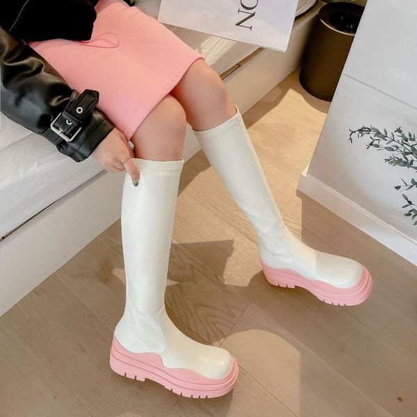 boots 2021 korean style knight women fashion macarons thick bottom over the knee single shoes, Black
boots 2021 korean style knight women fashion macarons thick bottom over the knee single shoes, Black