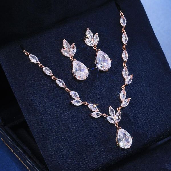 earrings & necklace classic big pear cz stone necklace/earring wedding set for women delicate zircon lady party wear jewelry, Silver
earrings & necklace classic big pear cz stone necklace/earring wedding set for women delicate zircon lady party wear jewelry, Silver