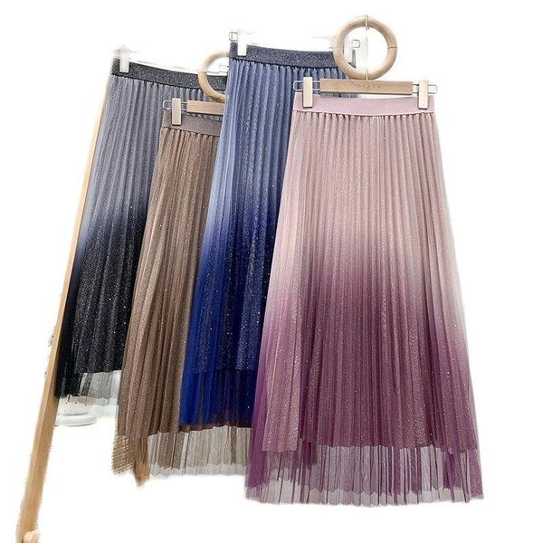 skirts skirt female gradient color mid-length pleated a-line high-end drape streamer starry sky blue gauze 0413, Black
skirts skirt female gradient color mid-length pleated a-line high-end drape streamer starry sky blue gauze 0413, Black