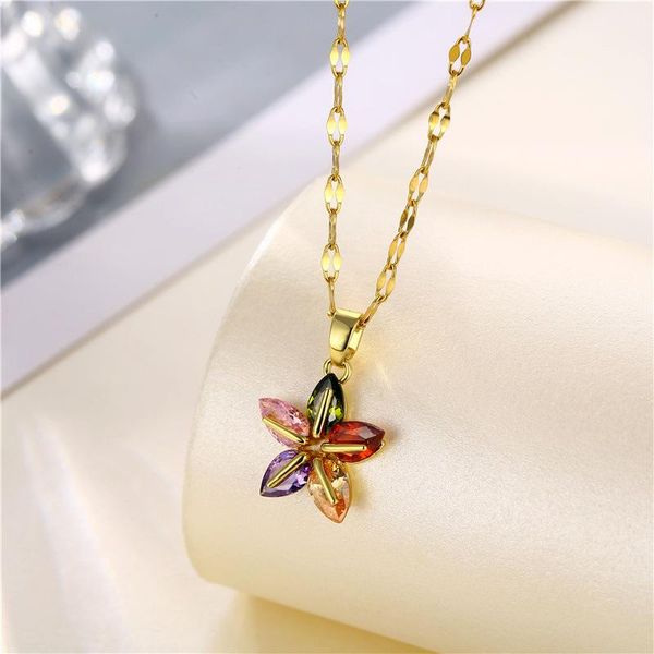 pendant necklaces five colours zircon pentagram necklace five-pointed star female choker, Silver
pendant necklaces five colours zircon pentagram necklace five-pointed star female choker, Silver