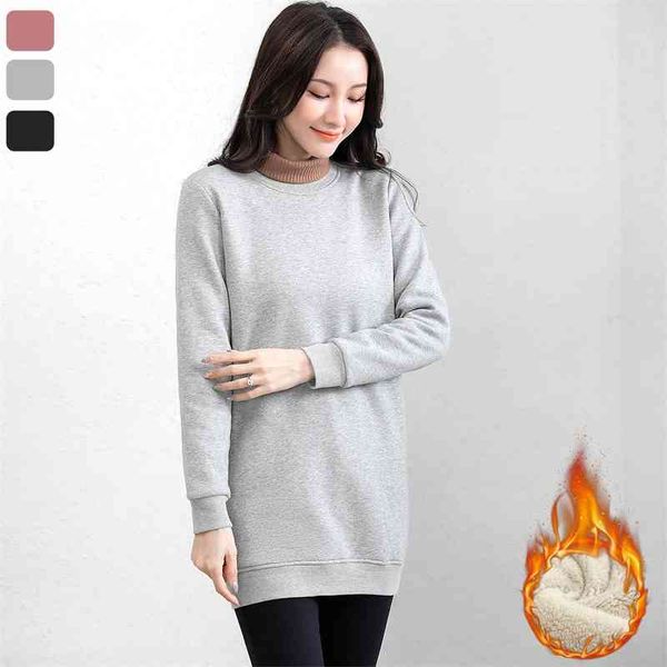 winter thickened high collar medium length sheep cake velvet sweater women's wool long skirt sleeve bottomed coat warm top, Black
winter thickened high collar medium length sheep cake velvet sweater women's wool long skirt sleeve bottomed coat warm top, Black