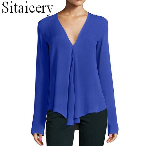 women's summer chiffon shirt blouse long sleeve v-neck thin fashion casual solid color blouses shirts plus size 6xl &, White
women's summer chiffon shirt blouse long sleeve v-neck thin fashion casual solid color blouses shirts plus size 6xl &, White