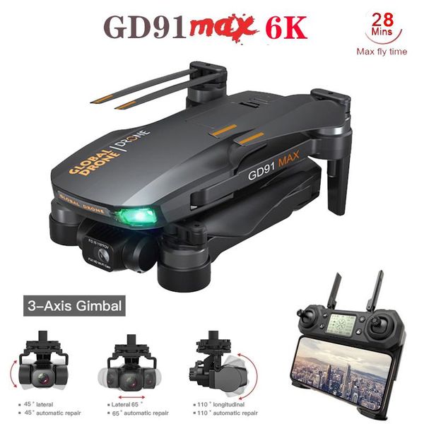 gd91max drone 6k gps 5g wifi 3 axis gimbal camera brushless motor supports 64g tf card flight 28 min vs f11 pro drones
gd91max drone 6k gps 5g wifi 3 axis gimbal camera brushless motor supports 64g tf card flight 28 min vs f11 pro drones