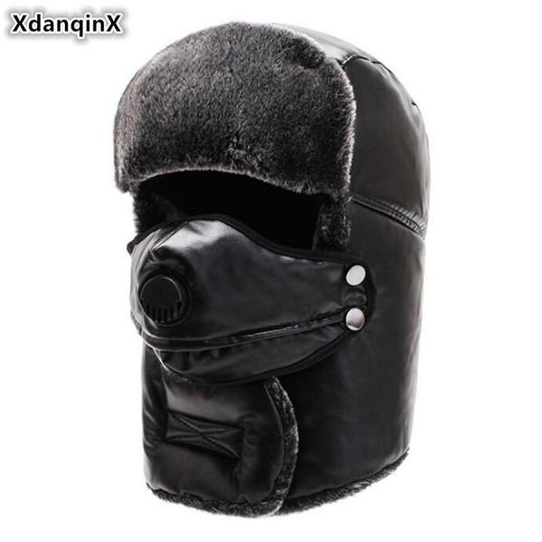 berets xdanqinx winter women warm bomber hats thick velvet men's hat with mask novelty couple thermal windproof ski caps, Blue;gray
berets xdanqinx winter women warm bomber hats thick velvet men's hat with mask novelty couple thermal windproof ski caps, Blue;gray