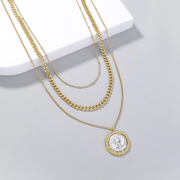 chains punk layered golden clavicle chain simple multi-functional niche design multi-layer necklace gold medal pendant ladies jewelry, Silver
chains punk layered golden clavicle chain simple multi-functional niche design multi-layer necklace gold medal pendant ladies jewelry, Silver