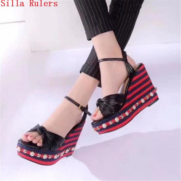 fashion platform sandals high heels pleated pearl wedge summer women wedding shoes woman pumps sandalias mujer 2021, Black
fashion platform sandals high heels pleated pearl wedge summer women wedding shoes woman pumps sandalias mujer 2021, Black