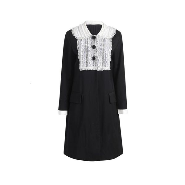 women's jackets patchwork lace button women clothes winter fashion brand design luxury elegant all match peter pan collar black long co, Black;brown
women's jackets patchwork lace button women clothes winter fashion brand design luxury elegant all match peter pan collar black long co, Black;brown
