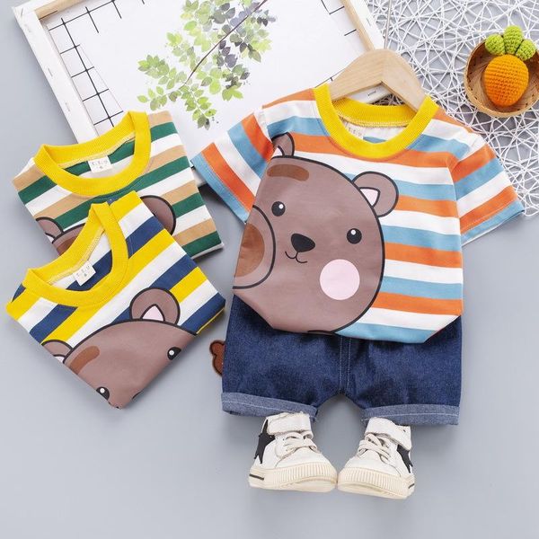 clothing sets 1-4y kids baby boy clothes summer color print 2pcs short sleeve t-shirt+shorts child beach wear outfits 3styles, White
clothing sets 1-4y kids baby boy clothes summer color print 2pcs short sleeve t-shirt+shorts child beach wear outfits 3styles, White