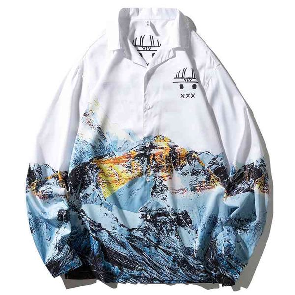 loose fashion brand long sleeve shirt men's spring new digital printing snow mountain cardigan men's shirt, Black
loose fashion brand long sleeve shirt men's spring new digital printing snow mountain cardigan men's shirt, Black