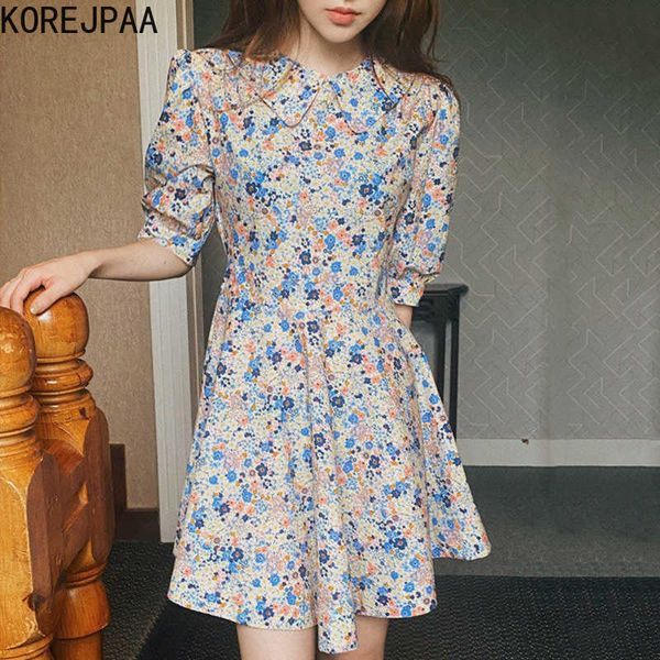 korejpaa women dress summer korean fashion chic sweet print lapel high waist slim puff sleeve floral a-line short dresses 210526, Black;gray
korejpaa women dress summer korean fashion chic sweet print lapel high waist slim puff sleeve floral a-line short dresses 210526, Black;gray