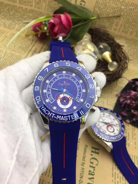 classic men automatic mechanical watches gmt luminous ceramic blue bezel crystal sapphire black rubber + watch wristwatches, Slivery;brown
classic men automatic mechanical watches gmt luminous ceramic blue bezel crystal sapphire black rubber + watch wristwatches, Slivery;brown