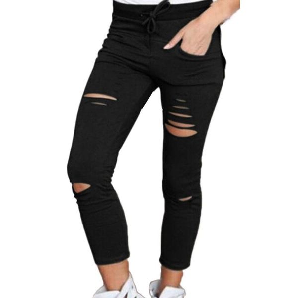 women's ladies ripped skinny denim jeans cut high waisted jegging trousers waist stretch slim pencil pants & capris, Black;white
women's ladies ripped skinny denim jeans cut high waisted jegging trousers waist stretch slim pencil pants & capris, Black;white