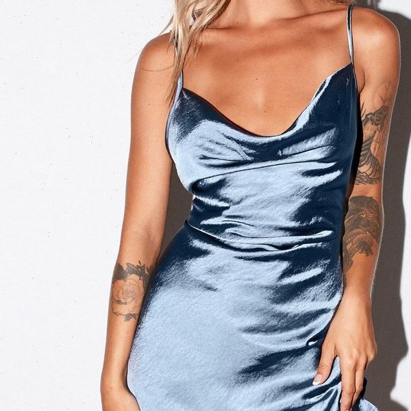 womens dresses summer women sleeveless satin dress spaghetti strap v neck sundress solid color elegant party club lady backless, Black;gray
womens dresses summer women sleeveless satin dress spaghetti strap v neck sundress solid color elegant party club lady backless, Black;gray