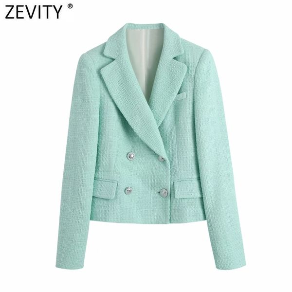 zevity women sweet double breasted texture tweed woolen short slim blazer coat vintage female outerwear chic business ct702 210419, White;black
zevity women sweet double breasted texture tweed woolen short slim blazer coat vintage female outerwear chic business ct702 210419, White;black