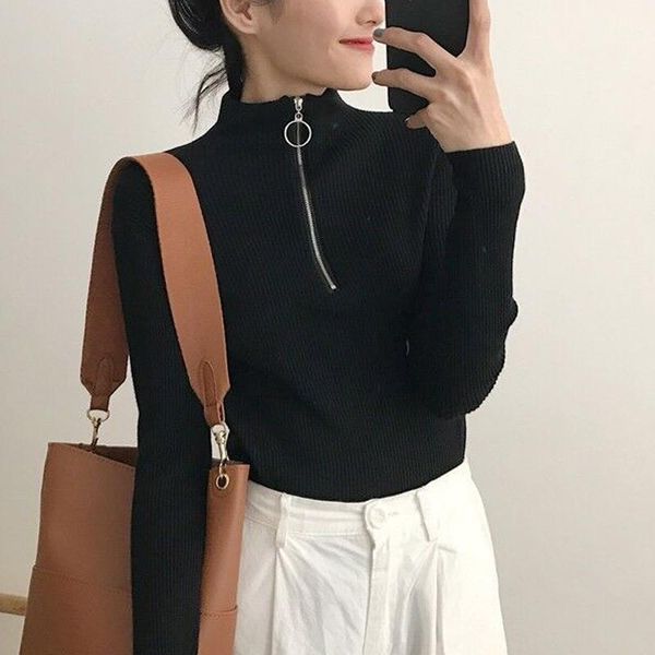 women's sweaters ly women autumn bottom shirts short high collar slim fit zipper long sleeves pullover vk-ing, White;black
women's sweaters ly women autumn bottom shirts short high collar slim fit zipper long sleeves pullover vk-ing, White;black