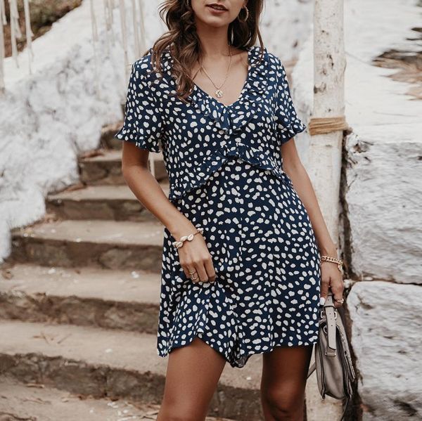 fashion v-neck women rompers summer casual short sleeve bohemian dots print playsuit holiday beach jumpsuit#30 women's jumpsuits &, Black;white
fashion v-neck women rompers summer casual short sleeve bohemian dots print playsuit holiday beach jumpsuit#30 women's jumpsuits &, Black;white