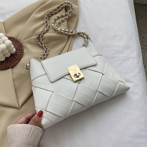 cross body synthetic leather shoulder bag, women's, small fabric strap, leisure