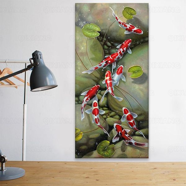 paintings wall art picture hd print chinese style nine red koi fish landscape oil painting on canvas poster for living room modern decor
paintings wall art picture hd print chinese style nine red koi fish landscape oil painting on canvas poster for living room modern decor
