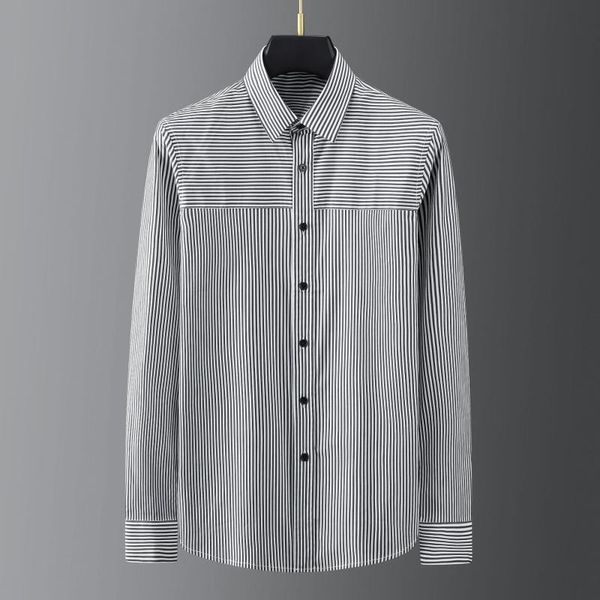 long sleeve male shirts stripe casual mens dress fashion 100% cotton slim fit party man 3xl men's, White;black
long sleeve male shirts stripe casual mens dress fashion 100% cotton slim fit party man 3xl men's, White;black