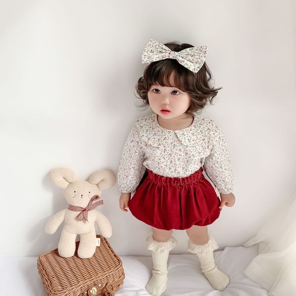 spring and summer new fashion long sleeve blouses baby girls shirt floral lapel toddler girl kid shirt with hair band 210413, White
spring and summer new fashion long sleeve blouses baby girls shirt floral lapel toddler girl kid shirt with hair band 210413, White