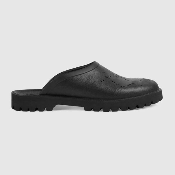 mens womens fashion leather slippers designer rubber slide sandals loafers mules with perforated signature pattern embossed size euro 35-45, Black
mens womens fashion leather slippers designer rubber slide sandals loafers mules with perforated signature pattern embossed size euro 35-45, Black