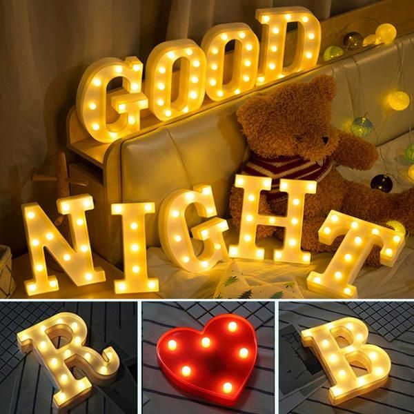novelty items 16/22cm diy luminous lights led letter night light creative alphabet number battery lamp romantic wedding party decoration
novelty items 16/22cm diy luminous lights led letter night light creative alphabet number battery lamp romantic wedding party decoration