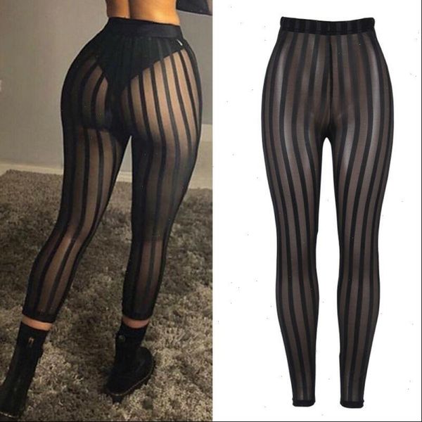 women womens legging mesh striped leggings perspective pants knee length slim trousers club wear, Black
women womens legging mesh striped leggings perspective pants knee length slim trousers club wear, Black