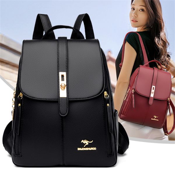 womens large capacity leather backpack fashionable retro school bag ladies sports travel backpack duffle bags
womens large capacity leather backpack fashionable retro school bag ladies sports travel backpack duffle bags