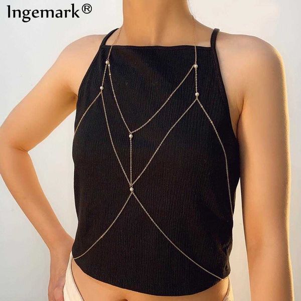 punk multilayer bohemian tassel chest necklace belly body pearl chains ocean summer bikini dress bra body jewelry for women p0811, Silver
punk multilayer bohemian tassel chest necklace belly body pearl chains ocean summer bikini dress bra body jewelry for women p0811, Silver