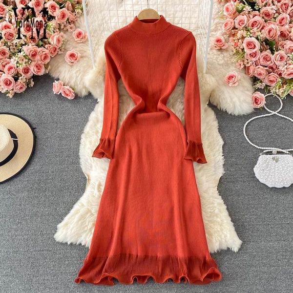 casual dresses yornmona elegant women dress all match winter knitted a-line sweater solid long sleeve female vestidos, Black;gray
casual dresses yornmona elegant women dress all match winter knitted a-line sweater solid long sleeve female vestidos, Black;gray