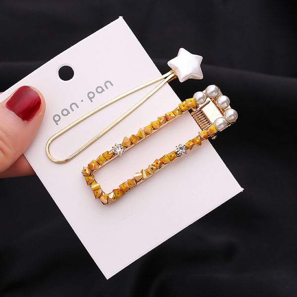 and handmade suit pearl five pointed star hairpin exquisite water drop clip 2-piece set for women, Golden;silver
and handmade suit pearl five pointed star hairpin exquisite water drop clip 2-piece set for women, Golden;silver