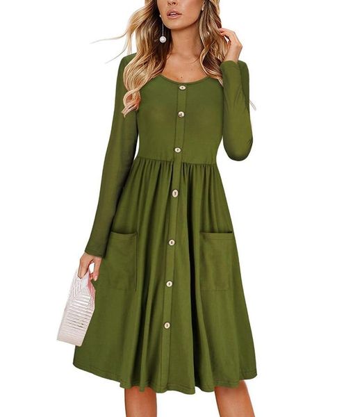 casual dresses fall winter women midi female high waist a line plus size vintage buttons elegant long sleeve dress with pockets, Black;gray
casual dresses fall winter women midi female high waist a line plus size vintage buttons elegant long sleeve dress with pockets, Black;gray