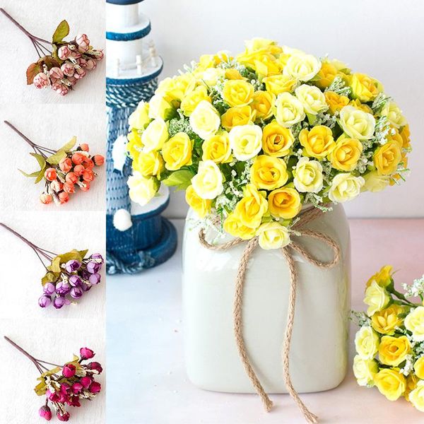 decorative flowers & wreaths 1pcs 15 heads small silk rose artificial for home dining table decoration wedding birthday party ornament
decorative flowers & wreaths 1pcs 15 heads small silk rose artificial for home dining table decoration wedding birthday party ornament