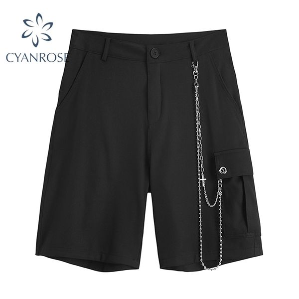 women's loose boyfriend overalls pants with chain streetwear black&green knee leagth pocket female fashion tide clothes 210430, Black;white
women's loose boyfriend overalls pants with chain streetwear black&green knee leagth pocket female fashion tide clothes 210430, Black;white