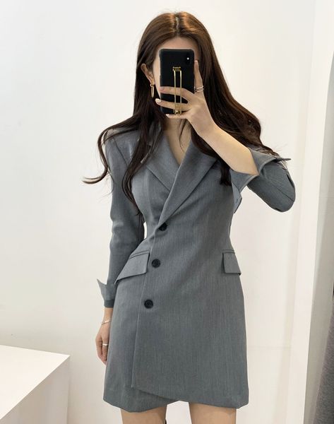 casual drs 2021 spring version ol women's casual white collar slim long sleeve suit drs 8965, Black;gray
casual drs 2021 spring version ol women's casual white collar slim long sleeve suit drs 8965, Black;gray