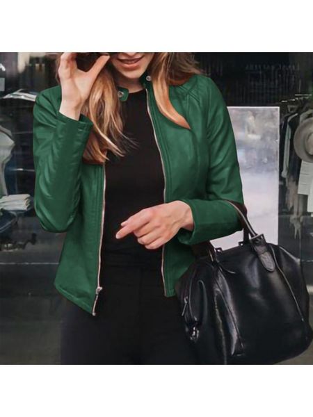 women's jackets women vintage stand collar faux leather jacket zip up solid color biker coat d08e, Black;brown
women's jackets women vintage stand collar faux leather jacket zip up solid color biker coat d08e, Black;brown