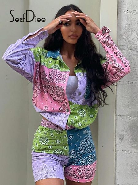 women's tracksuits soefdioo print long sleeve button loose blouse skinny shorts 2 piece set women fashion streetwear autumn 2021 fitnes, Gray
women's tracksuits soefdioo print long sleeve button loose blouse skinny shorts 2 piece set women fashion streetwear autumn 2021 fitnes, Gray