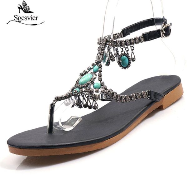 sgesvier summer sandals for women buckle flat with ladies shoes casual comfortable beads plus size 34-50 g482, Black
sgesvier summer sandals for women buckle flat with ladies shoes casual comfortable beads plus size 34-50 g482, Black