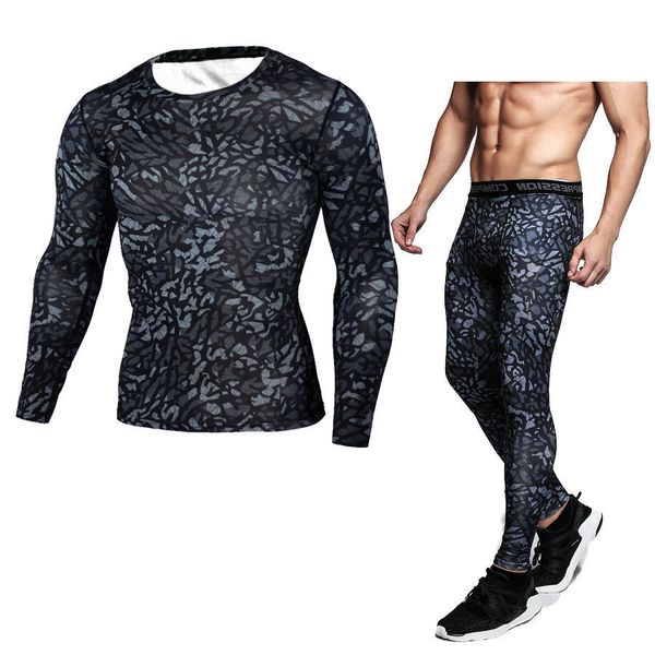 tracksuits camouflage compression set men long sleeves shirts leggings sport suit men's sportswear gym fitness workout tights rashgard, Gray
tracksuits camouflage compression set men long sleeves shirts leggings sport suit men's sportswear gym fitness workout tights rashgard, Gray