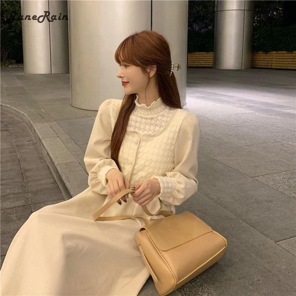 casual dresses junerain women autumn solid elegant stand collar dress female lantern sleeve lace party lady high waist a-line vestidos, Black;gray
casual dresses junerain women autumn solid elegant stand collar dress female lantern sleeve lace party lady high waist a-line vestidos, Black;gray