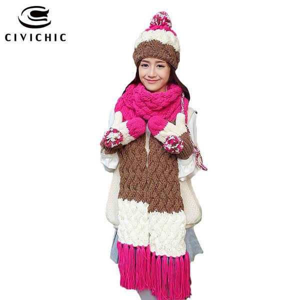 hats, scarves & gloves sets civichic knit hat scarf glove warm set stripes color mix lovely pompon beanies velvet headwear thicken mitten ta, Blue;gray
hats, scarves & gloves sets civichic knit hat scarf glove warm set stripes color mix lovely pompon beanies velvet headwear thicken mitten ta, Blue;gray