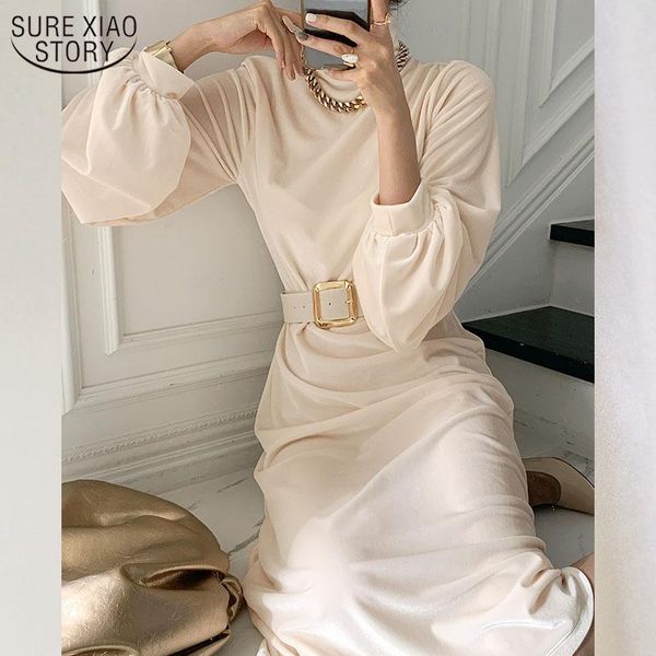 spring lantern sleeve party dress women velvet sash a-line long office lady solid casual dresses femme robe 12791, Black;gray
spring lantern sleeve party dress women velvet sash a-line long office lady solid casual dresses femme robe 12791, Black;gray