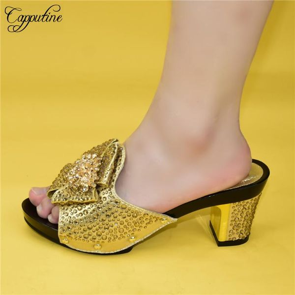 dress shoes wonderful gold slippers nice high heel with rhinestones for wedding/party 88-26 , height 7.5cm, Black
dress shoes wonderful gold slippers nice high heel with rhinestones for wedding/party 88-26 , height 7.5cm, Black