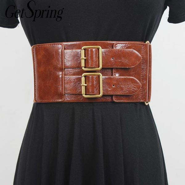 belts getspring women cummerbunds fashion elastic wide corset belt all match pu waistband black waist band for dress 2021, Black;brown
belts getspring women cummerbunds fashion elastic wide corset belt all match pu waistband black waist band for dress 2021, Black;brown